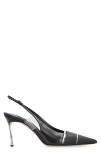 Sandali slingback Superblade in pelle e PVC